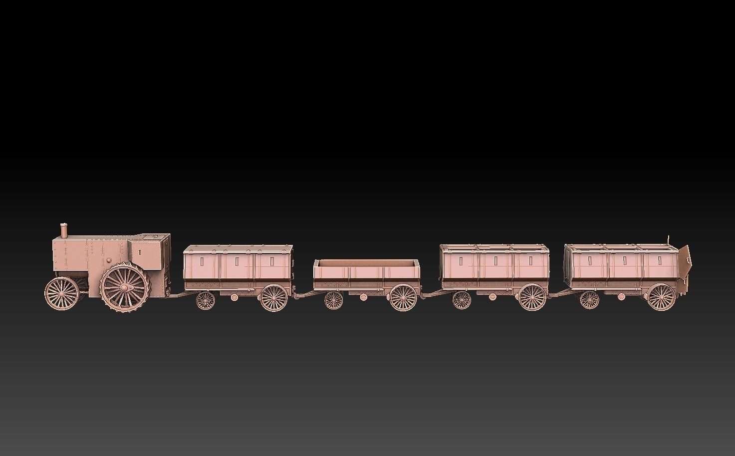 Fowler B5 Armoured Road Train 3D print model_13