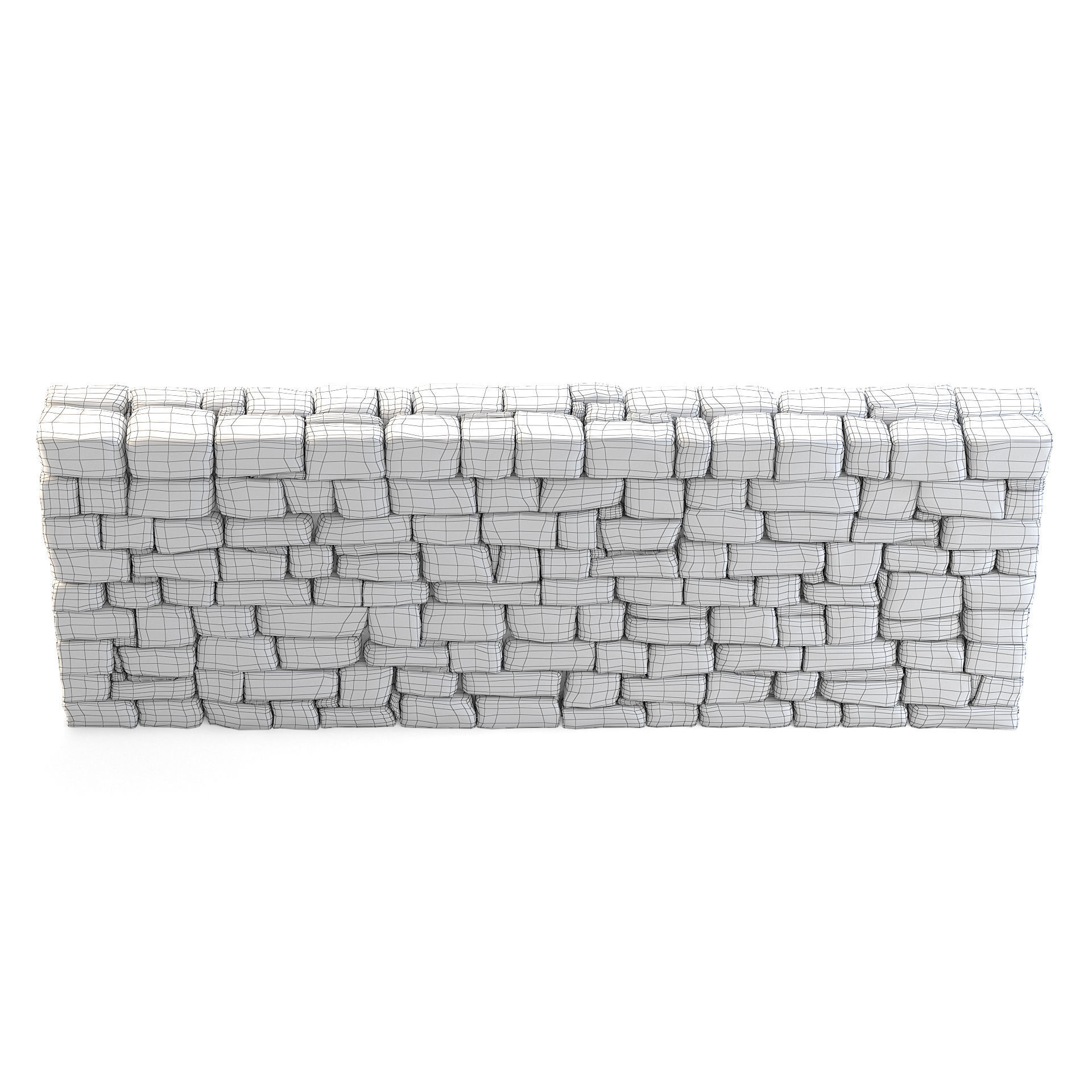 Forge Stone Wall 3D model_7