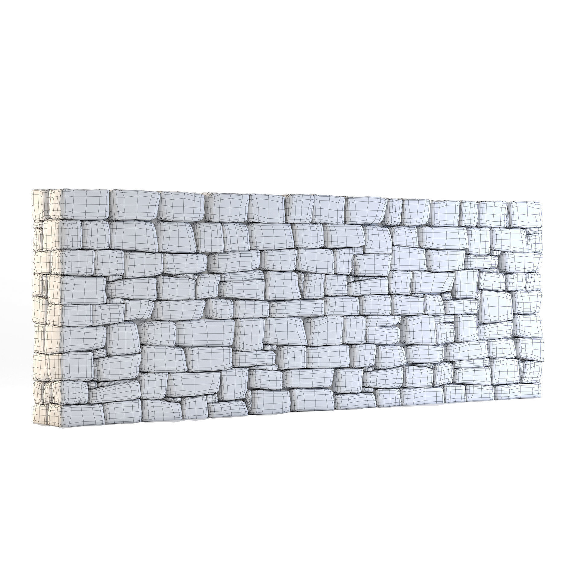 Forge Stone Wall 3D model_1