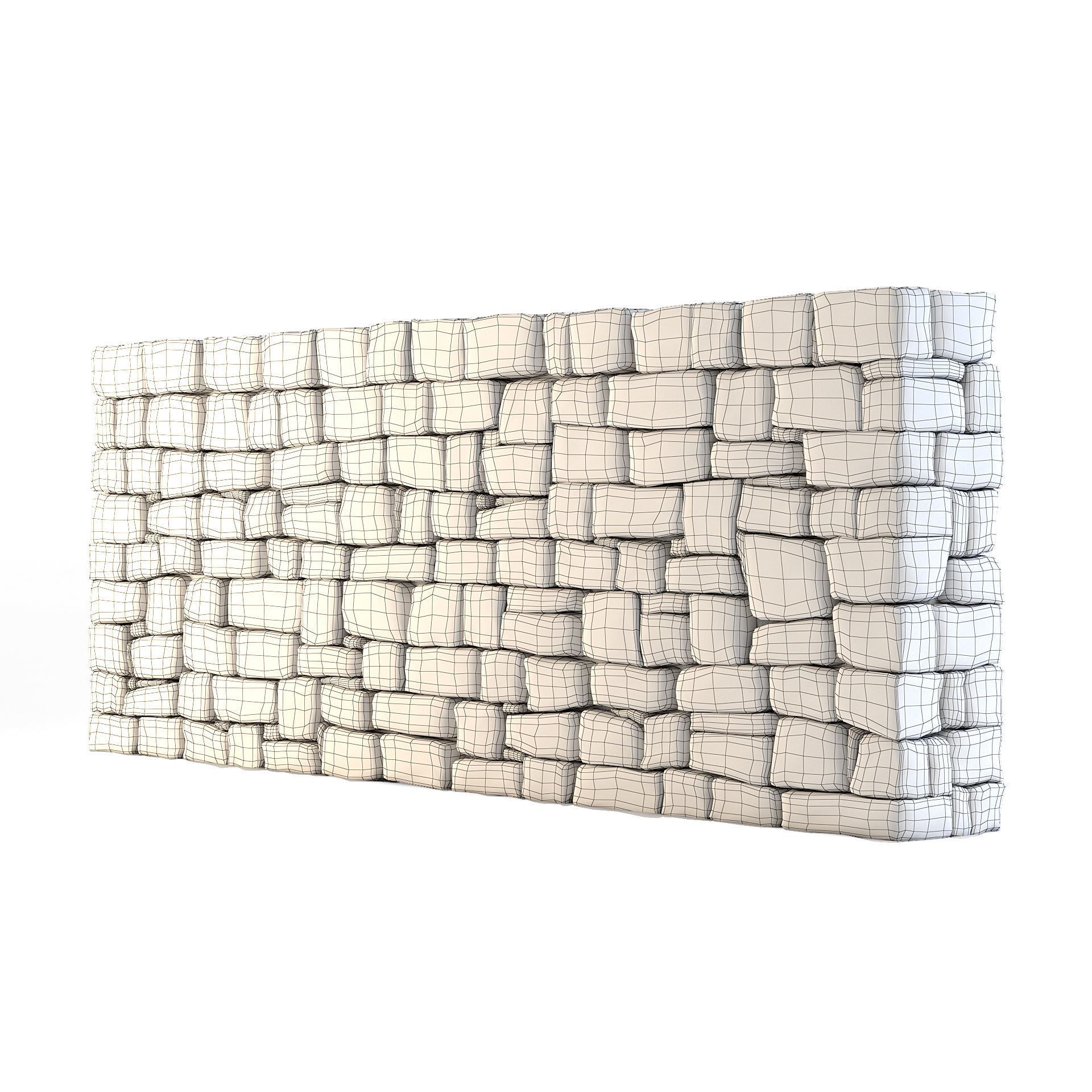 Forge Stone Wall 3D model_3