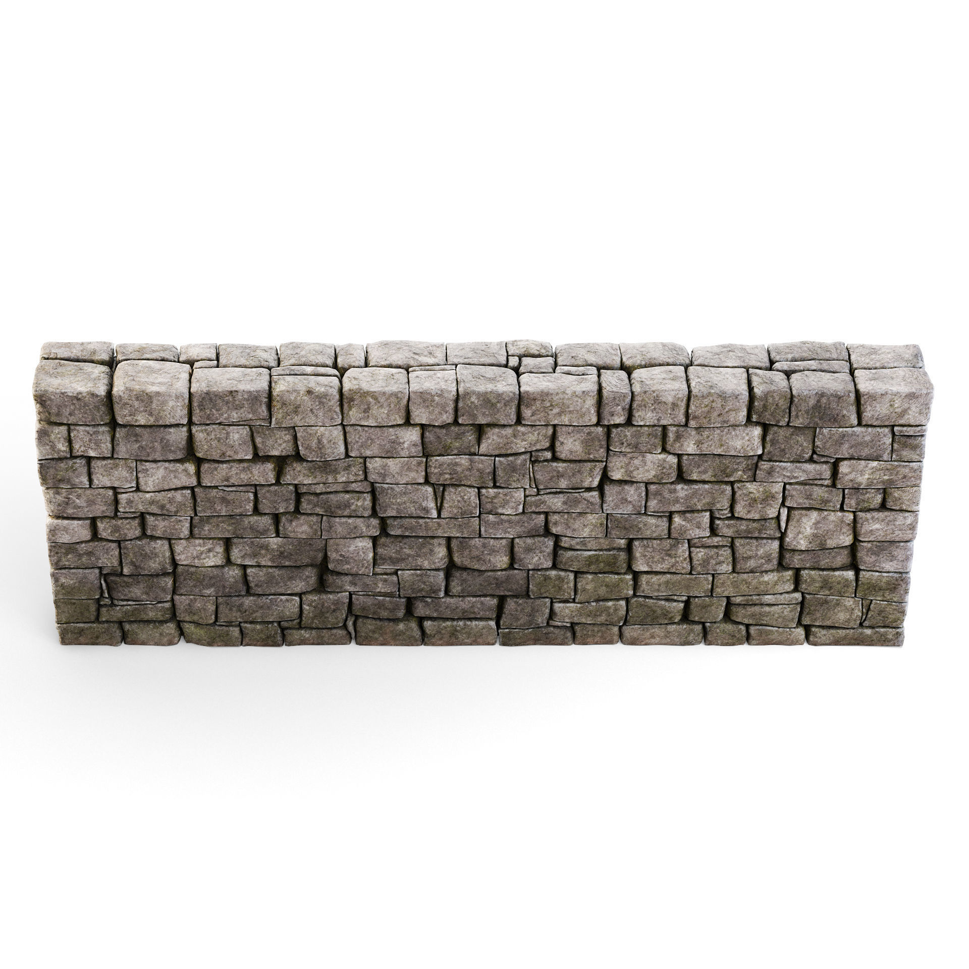 Forge Stone Wall 3D model_6