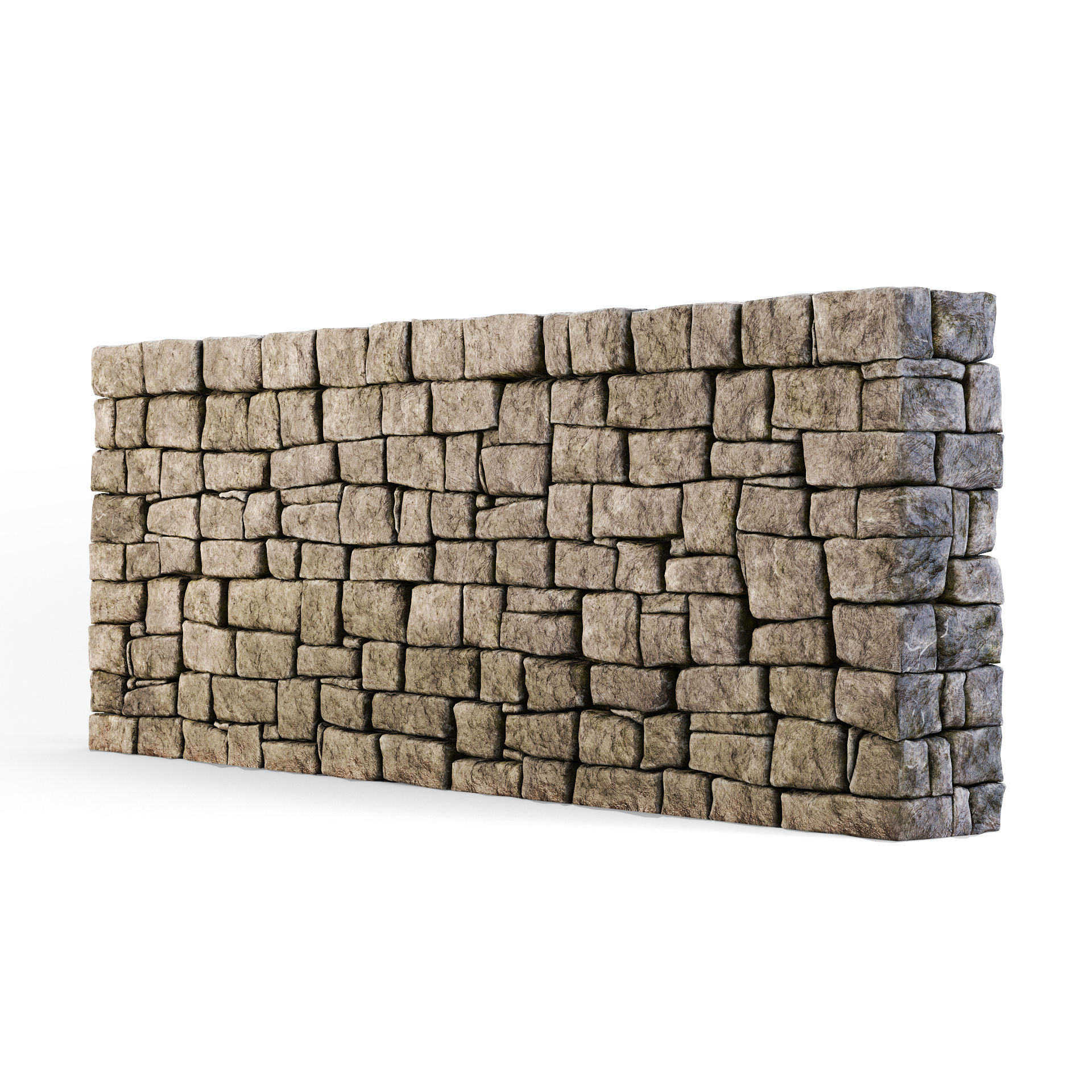 Forge Stone Wall 3D model_2
