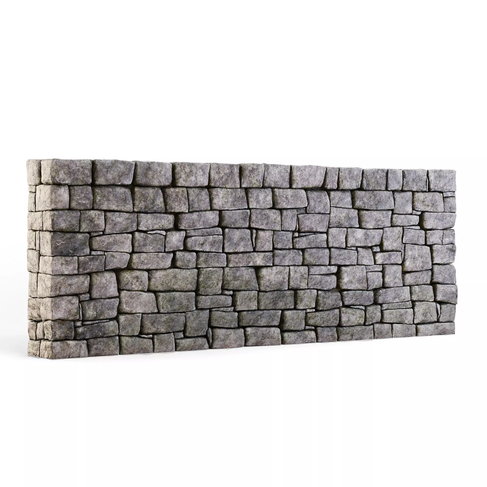 Forge Stone Wall 3D model_0