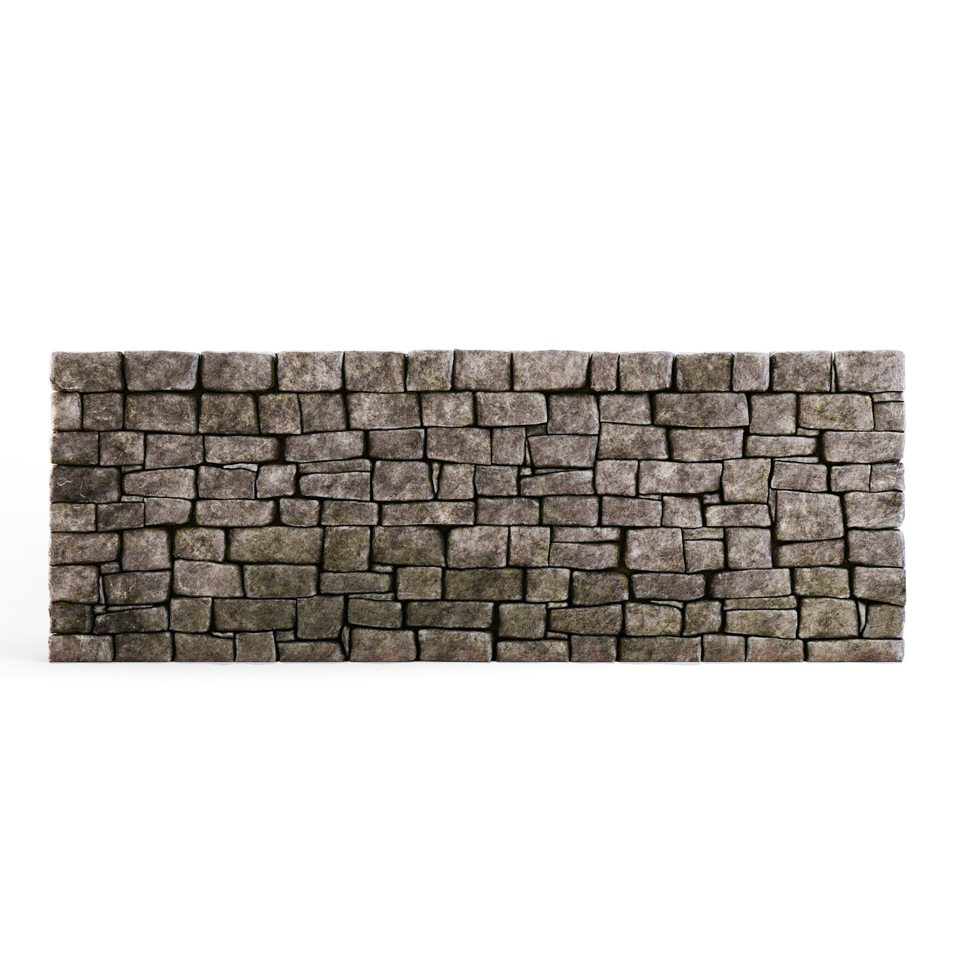 Forge Stone Wall 3D model_4