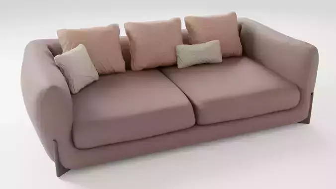 Very soft textured sofa in brown shades
