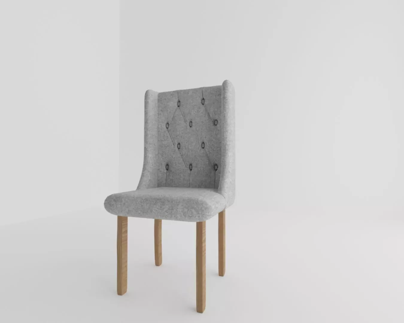 Upholstered Dining Chair Free 3D model
