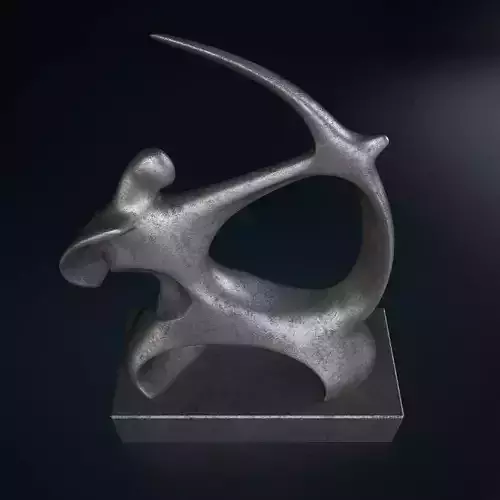 Archer - Statuette Low-poly 3D model