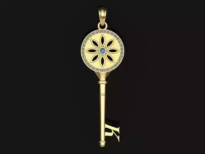 Key pendant letter K