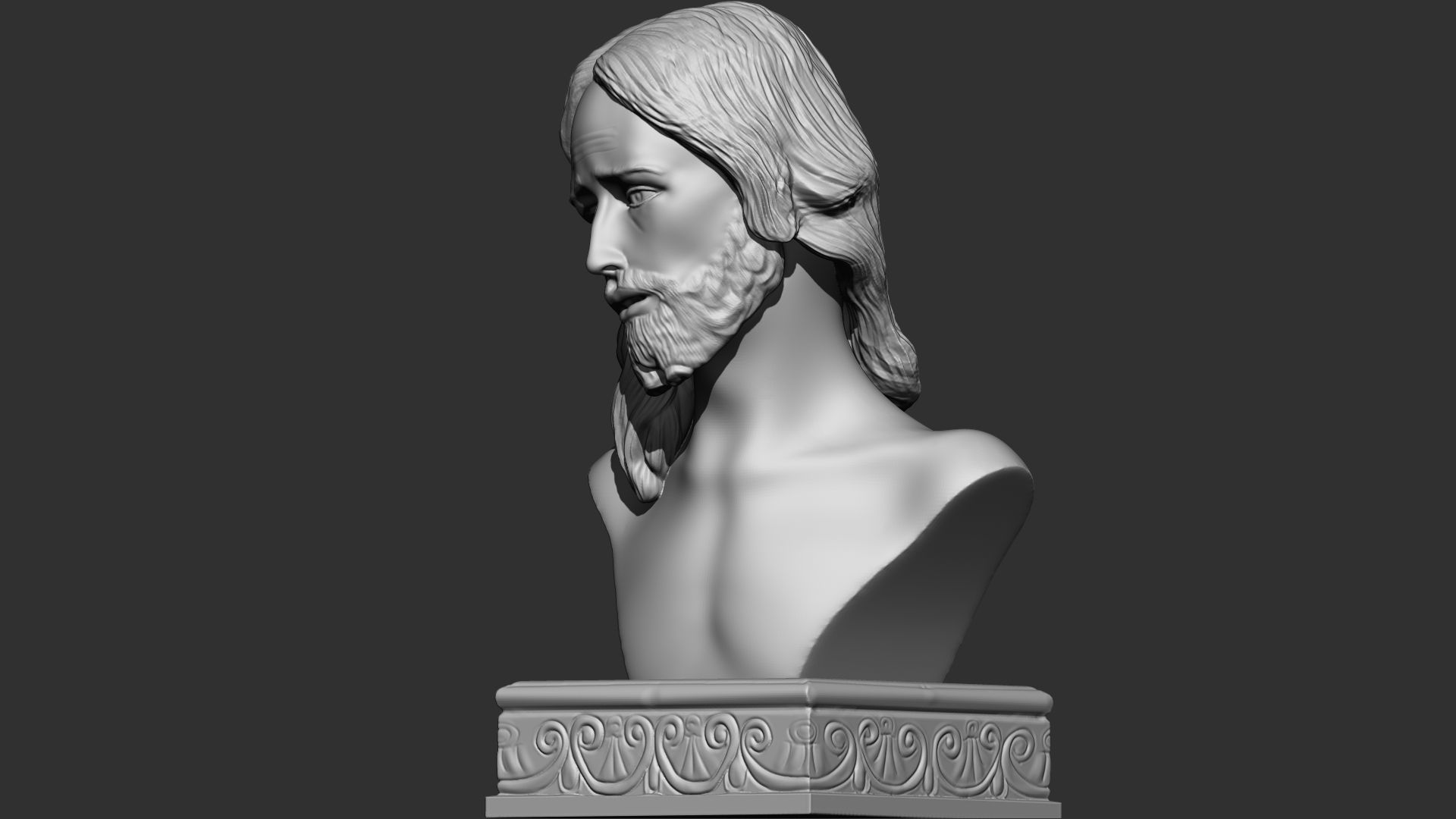 Jesus Bust 3D print model_1