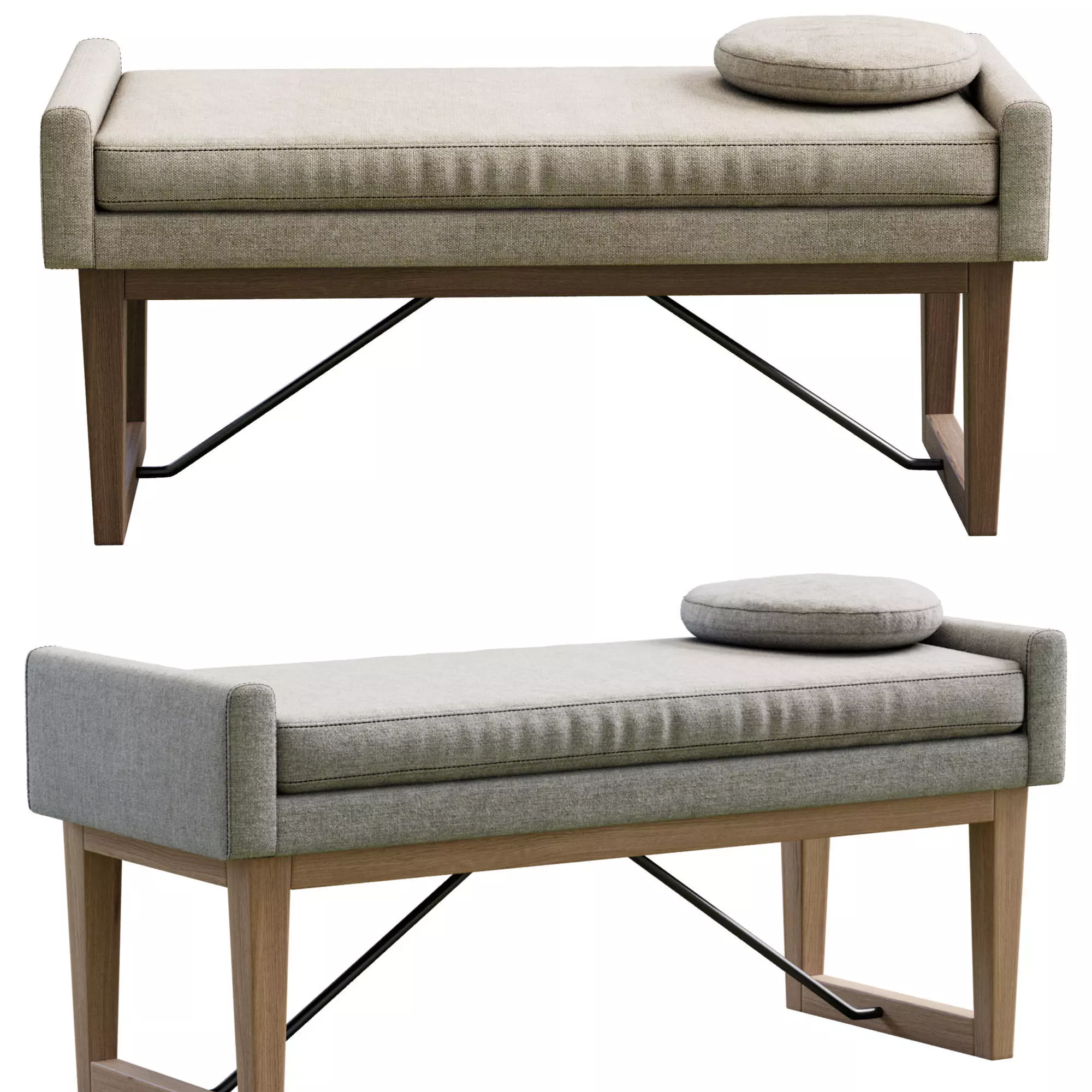 Bench Draper 3D model_0