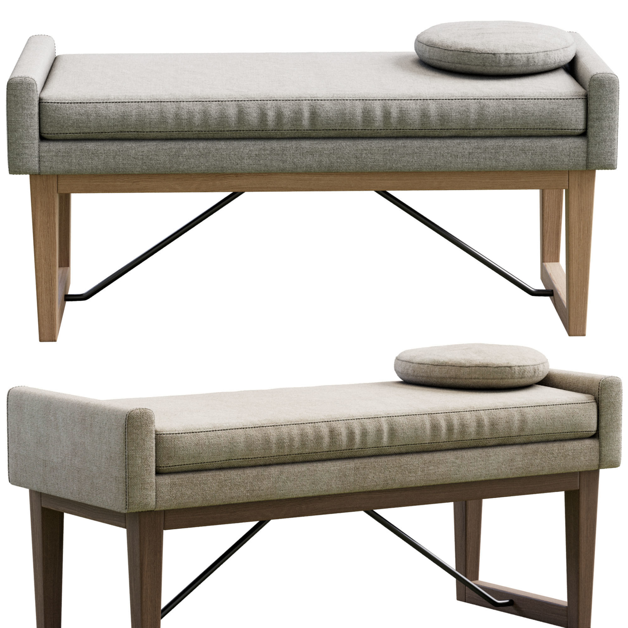 Bench Draper 3D model_5