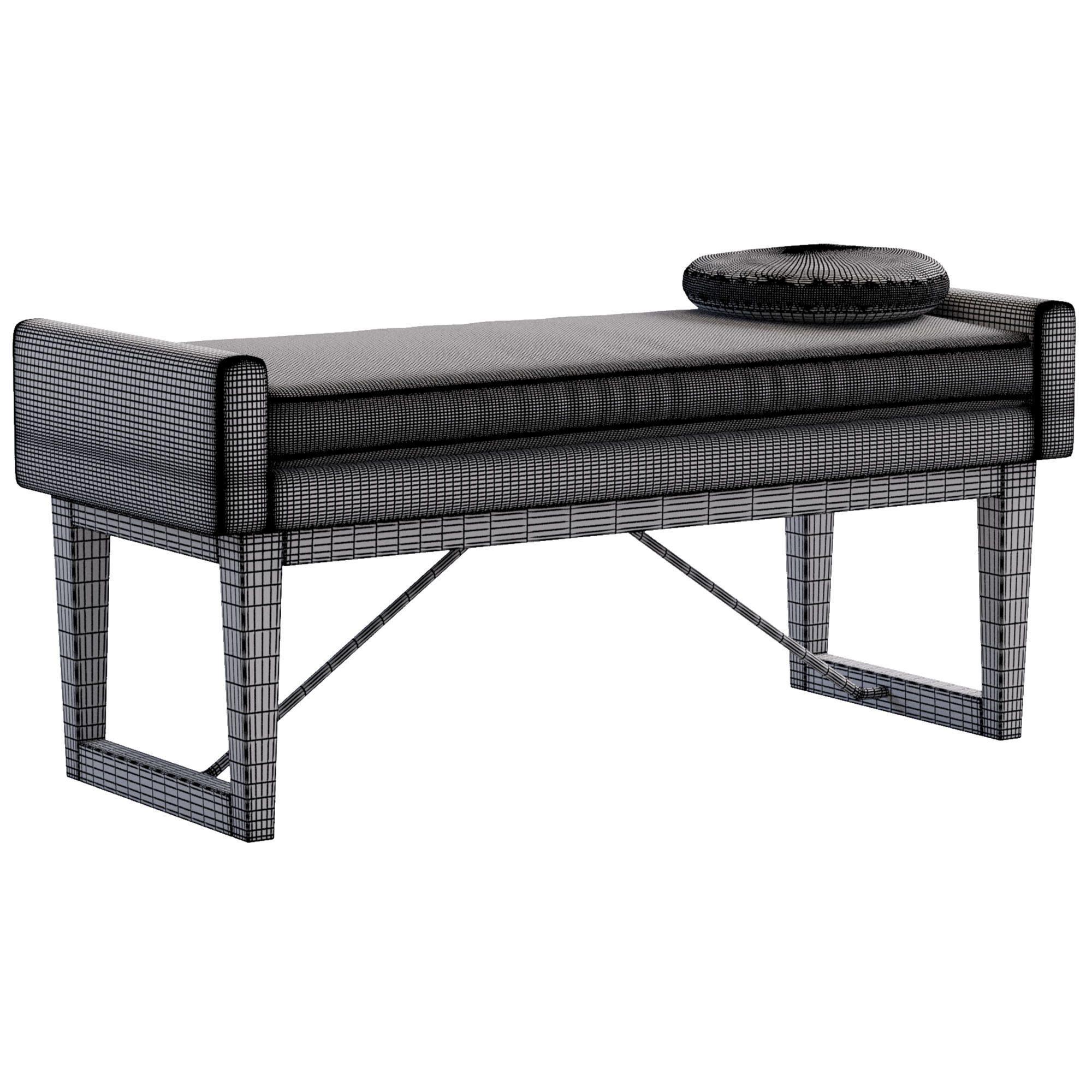 Bench Draper 3D model_7