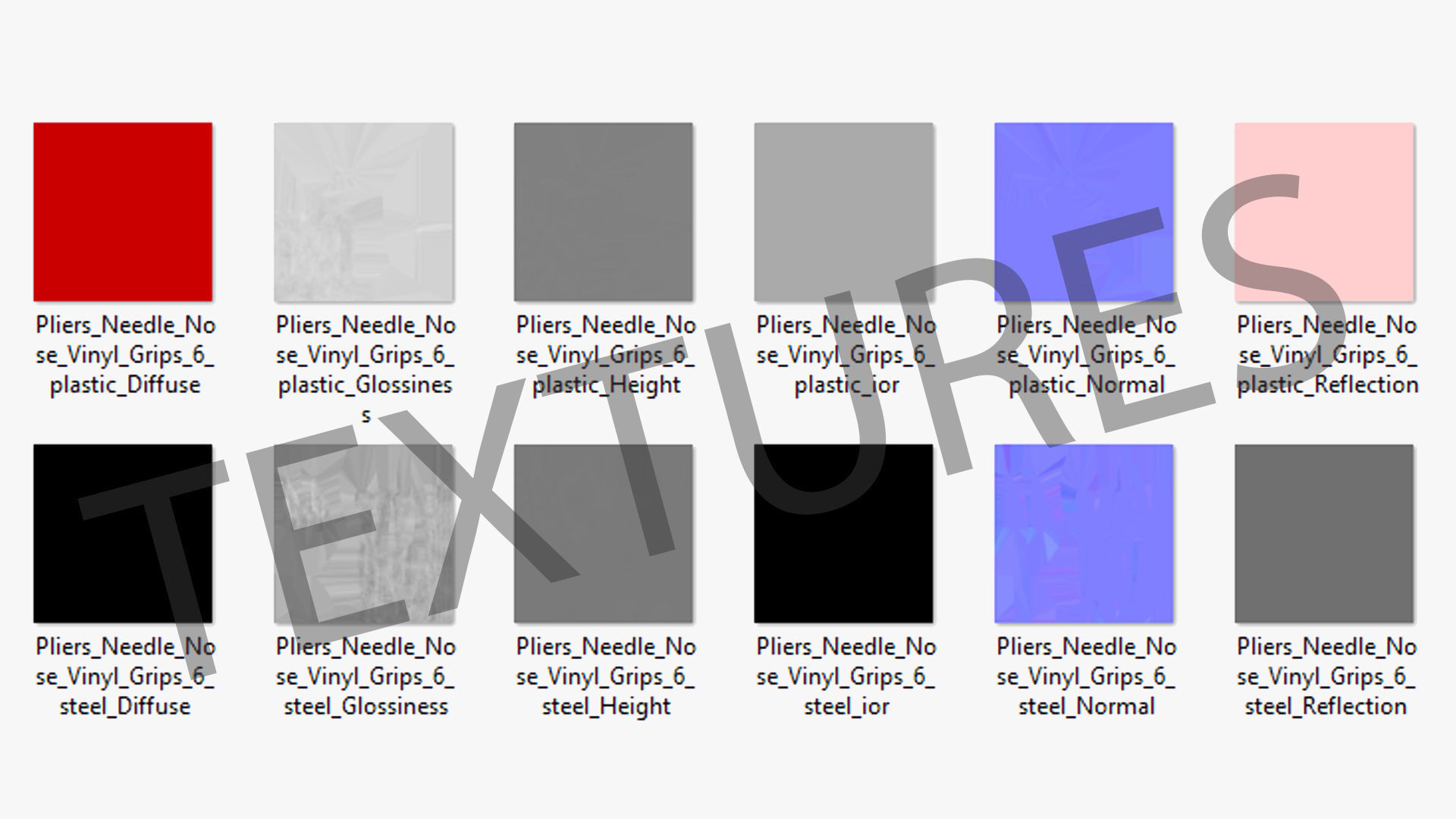 Pliers Vinyl Grips 95ACF Low-poly 3D model_30