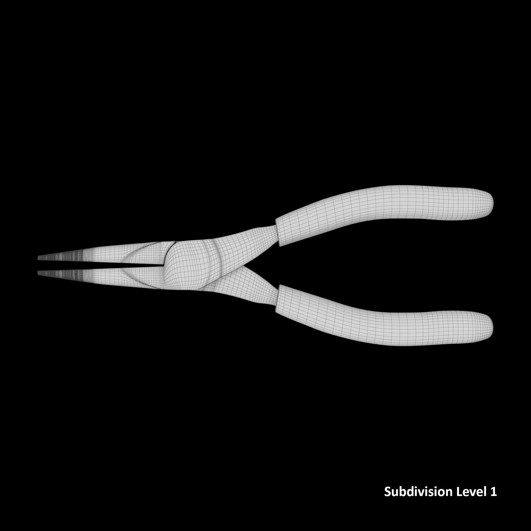 Pliers Vinyl Grips 95ACF Low-poly 3D model_9