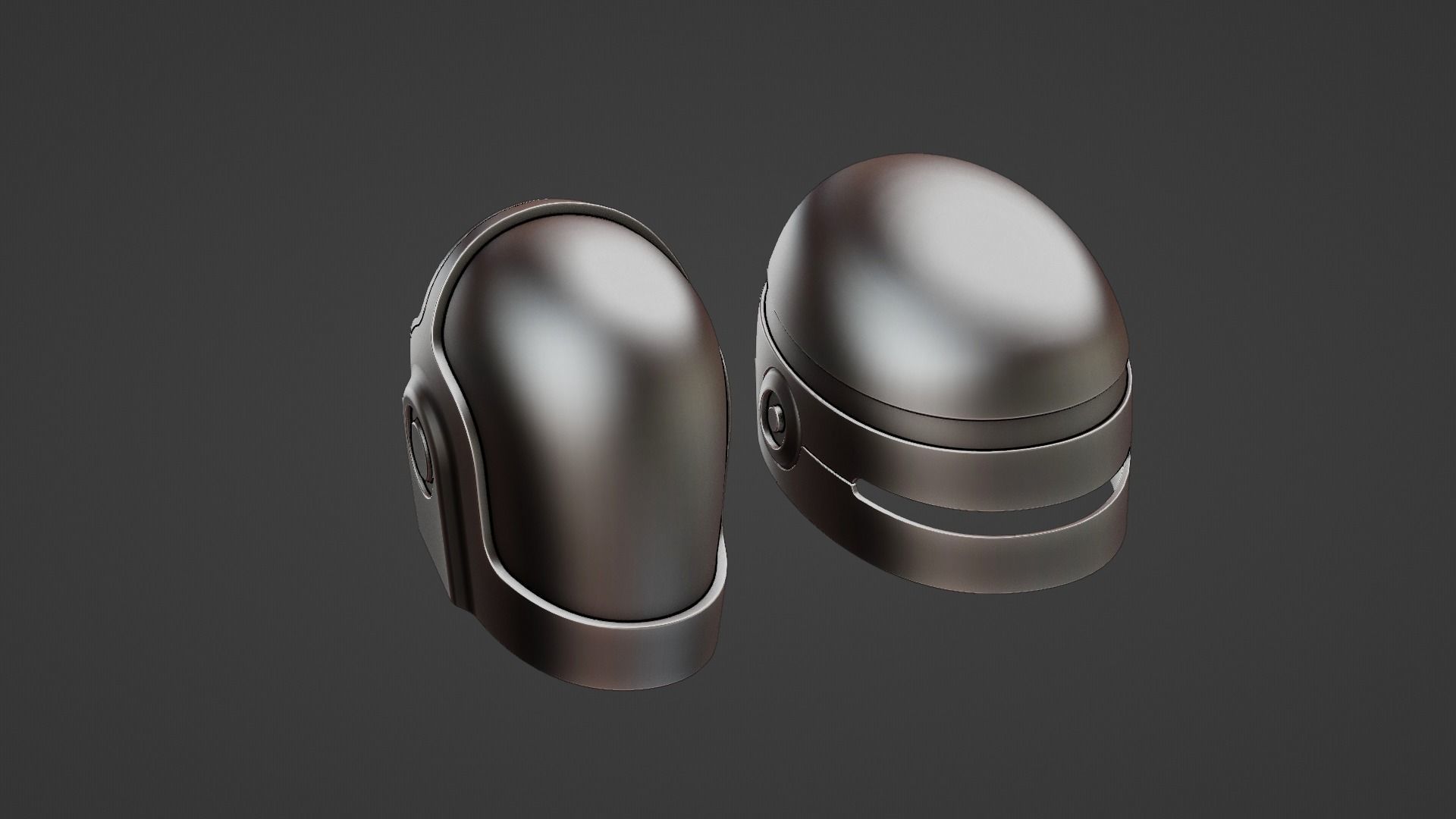 Robocop Duftpunk Helmets 3d model 3D model_2