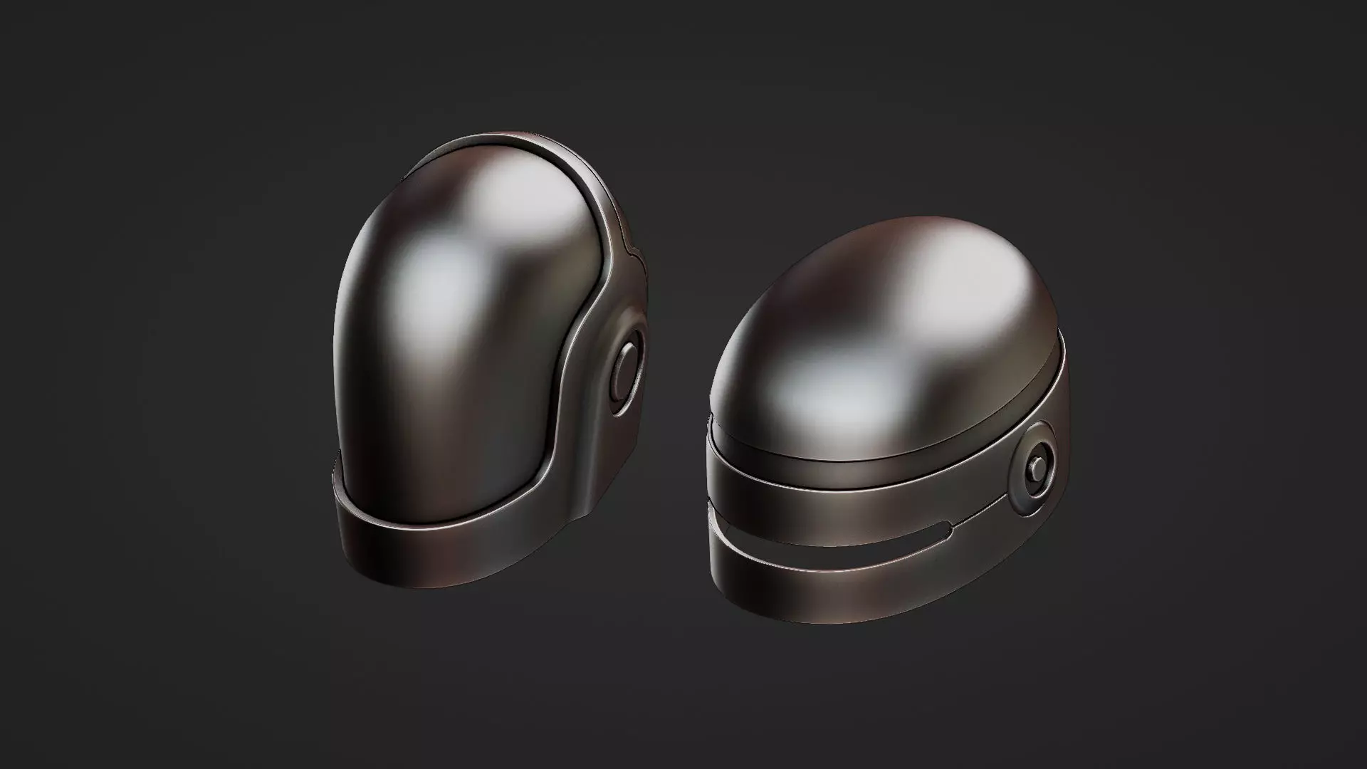 Robocop Duftpunk Helmets 3d model 3D model_0