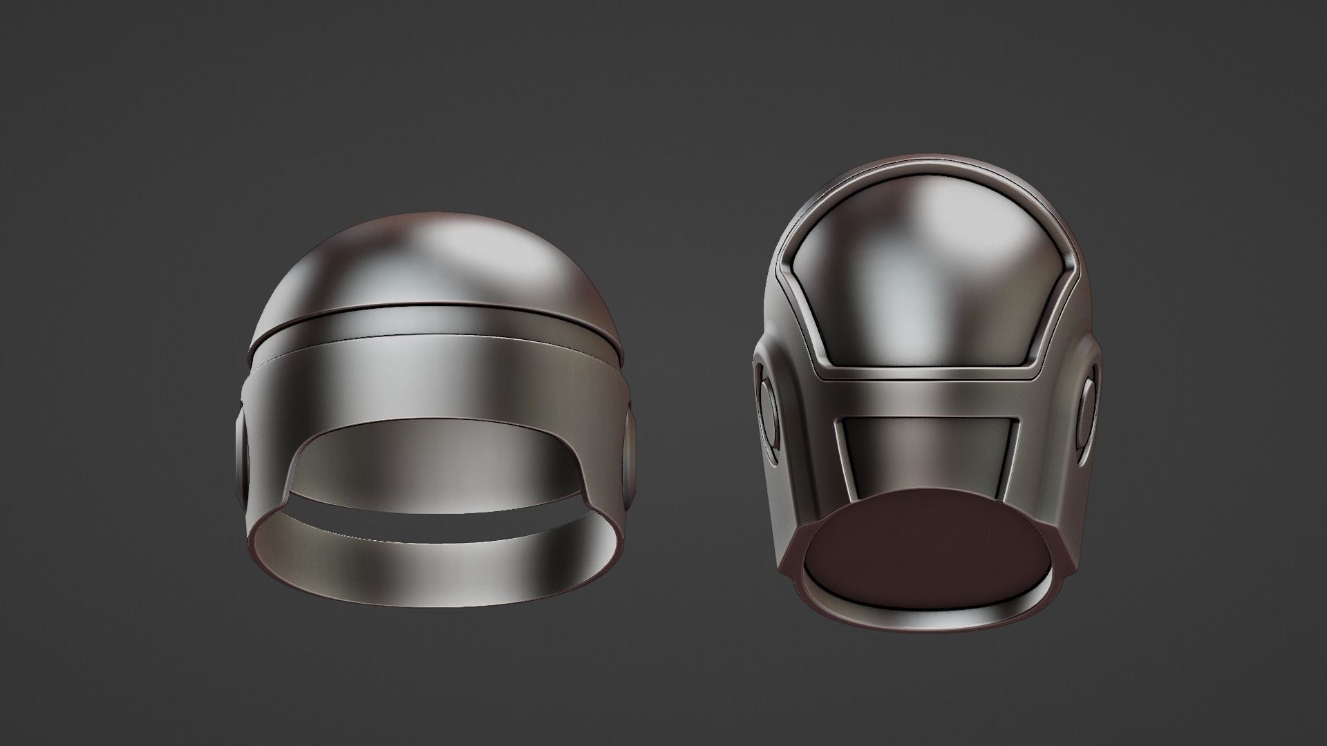 Robocop Duftpunk Helmets 3d model 3D model_4