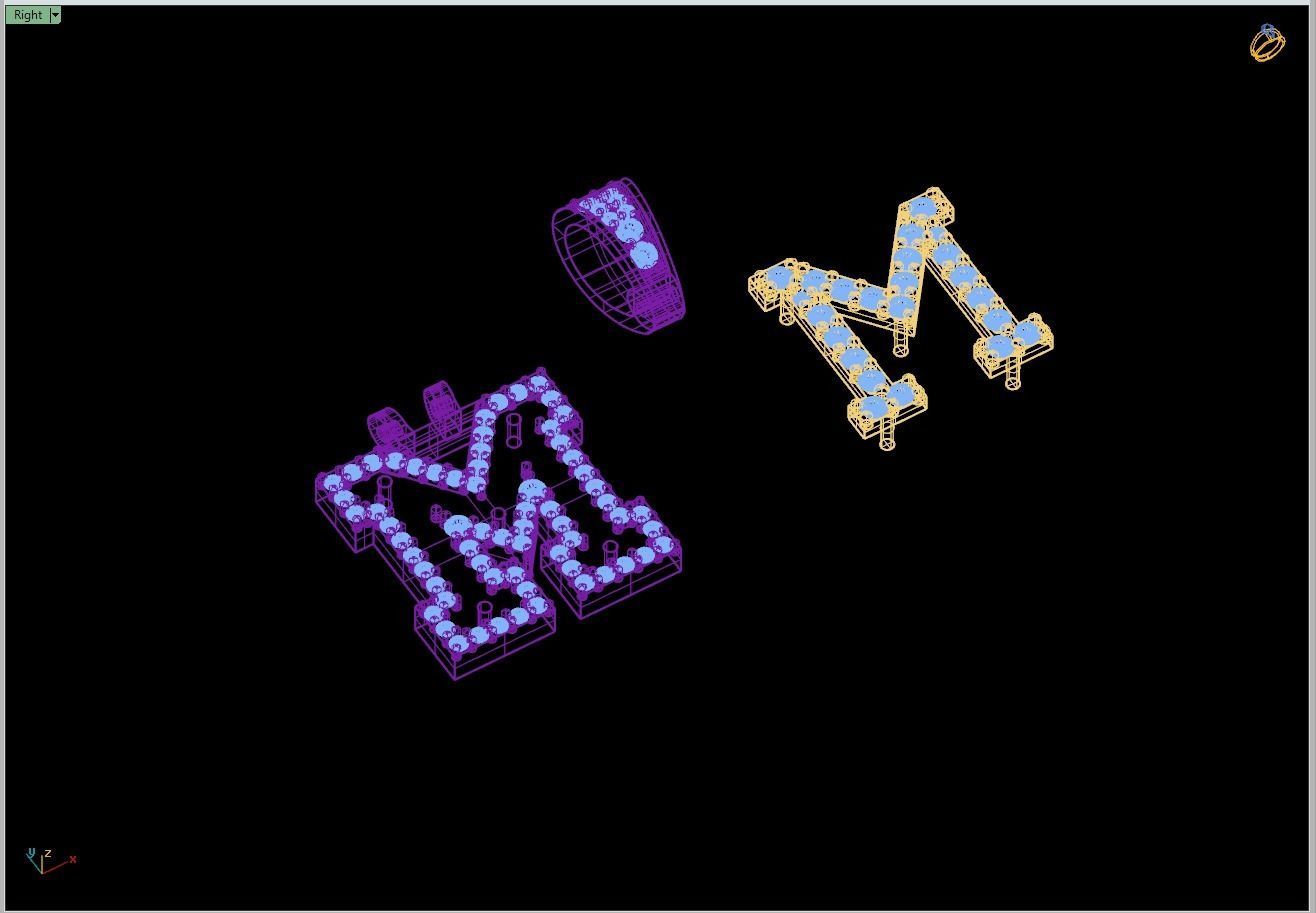 Custom Initial M Letter Diamond Pendant A to Z Alphabet Necklace 3D print model_13