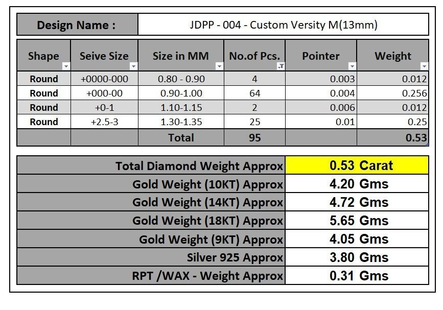 Custom Initial M Letter Diamond Pendant A to Z Alphabet Necklace 3D print model_17