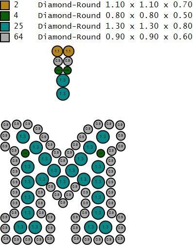 Custom Initial M Letter Diamond Pendant A to Z Alphabet Necklace 3D print model_15