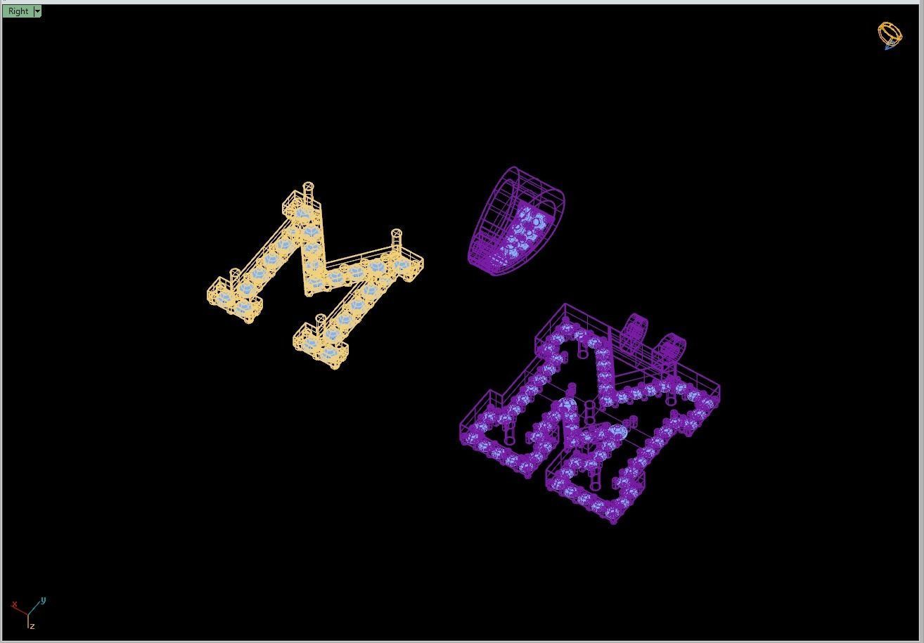 Custom Initial M Letter Diamond Pendant A to Z Alphabet Necklace 3D print model_14