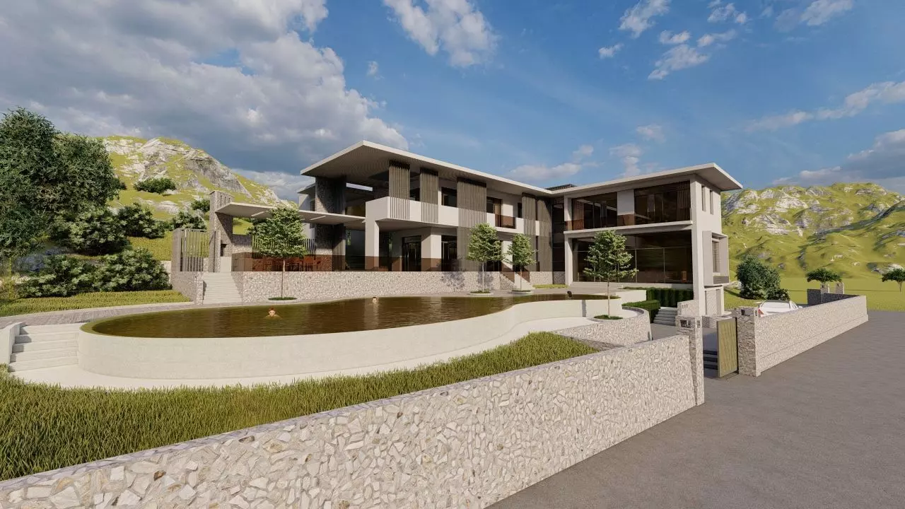 Casa Scene-villa-modern house 3D model