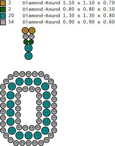 Custom Initial O Letter Diamond Pendant A to Z Alphabet Necklace 3D print model_15