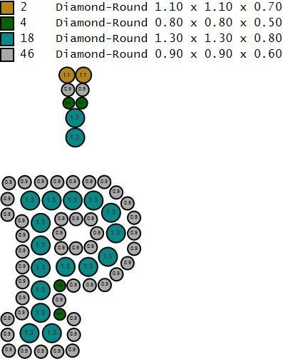 Custom Initial P Letter Diamond Pendant A to Z Alphabet Necklace 3D print model_17