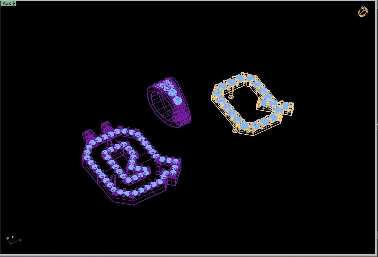 Custom Initial Q Letter Diamond Pendant A to Z Alphabet Necklace 3D print model_13