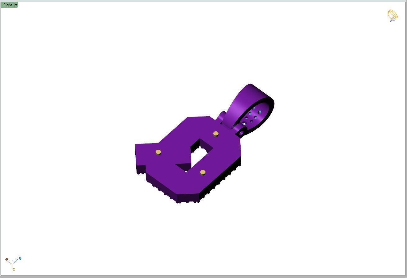 Custom Initial Q Letter Diamond Pendant A to Z Alphabet Necklace 3D print model_9