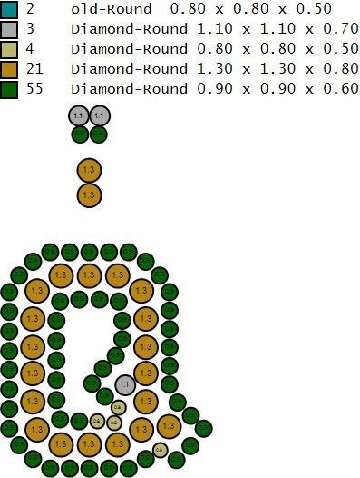 Custom Initial Q Letter Diamond Pendant A to Z Alphabet Necklace 3D print model_15