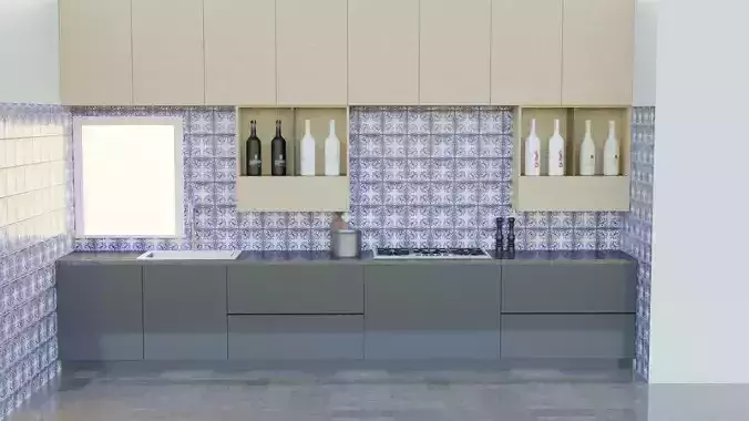 Contemporary Modular Kitchen Cabinet