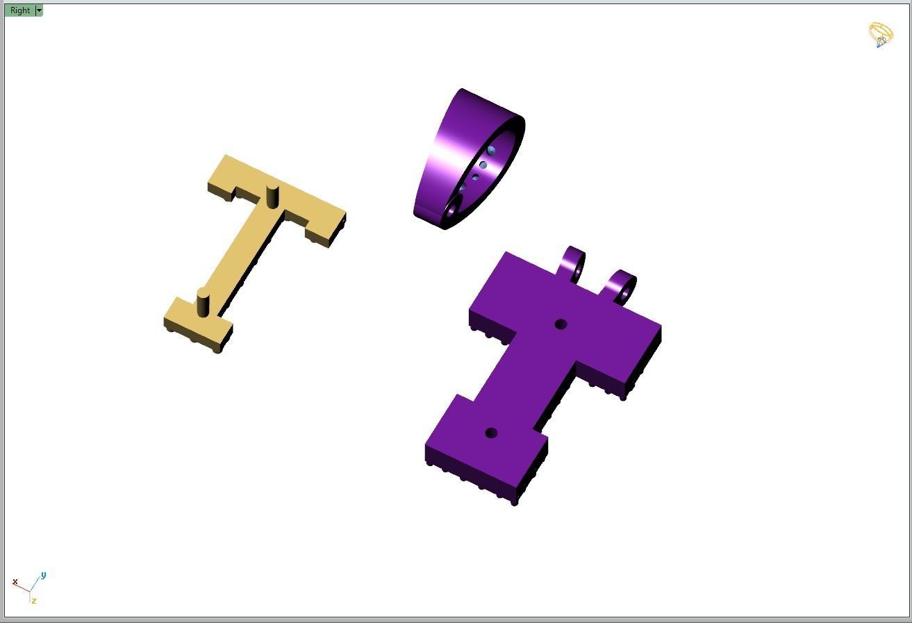 Custom Initial T Letter Diamond Pendant A to Z Alphabet Necklace 3D print model_12