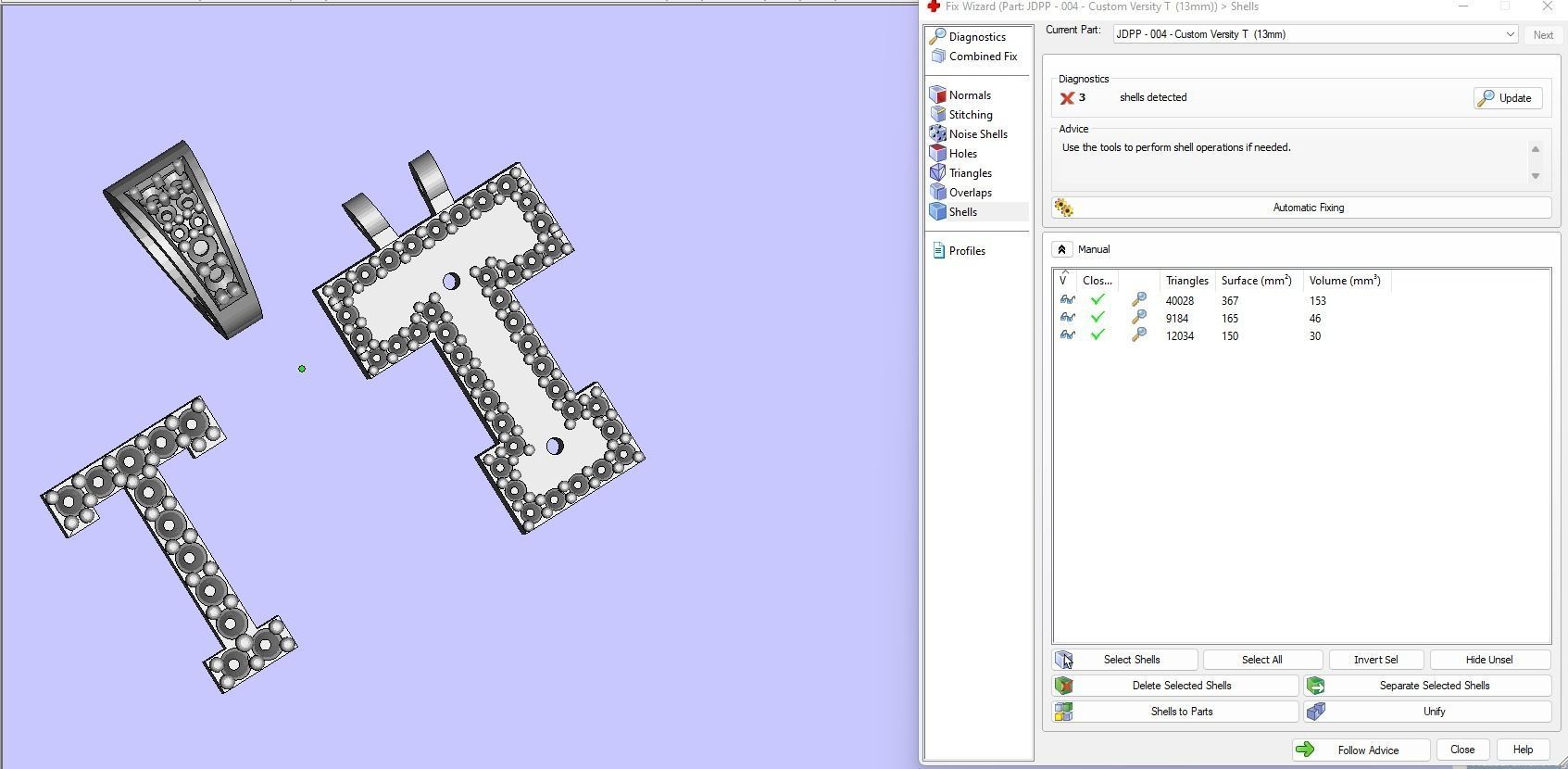 Custom Initial T Letter Diamond Pendant A to Z Alphabet Necklace 3D print model_16
