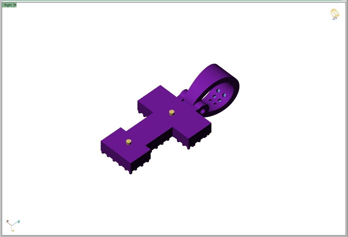 Custom Initial T Letter Diamond Pendant A to Z Alphabet Necklace 3D print model_9