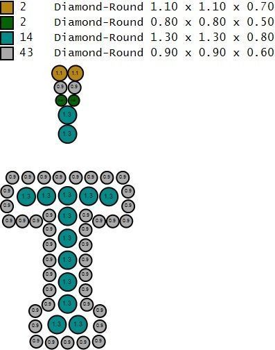 Custom Initial T Letter Diamond Pendant A to Z Alphabet Necklace 3D print model_17