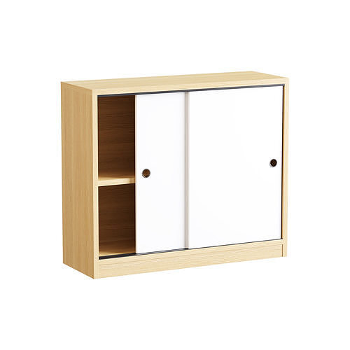Living Room Contemporary Manufactured Wood Sideboard with Doors 3D model