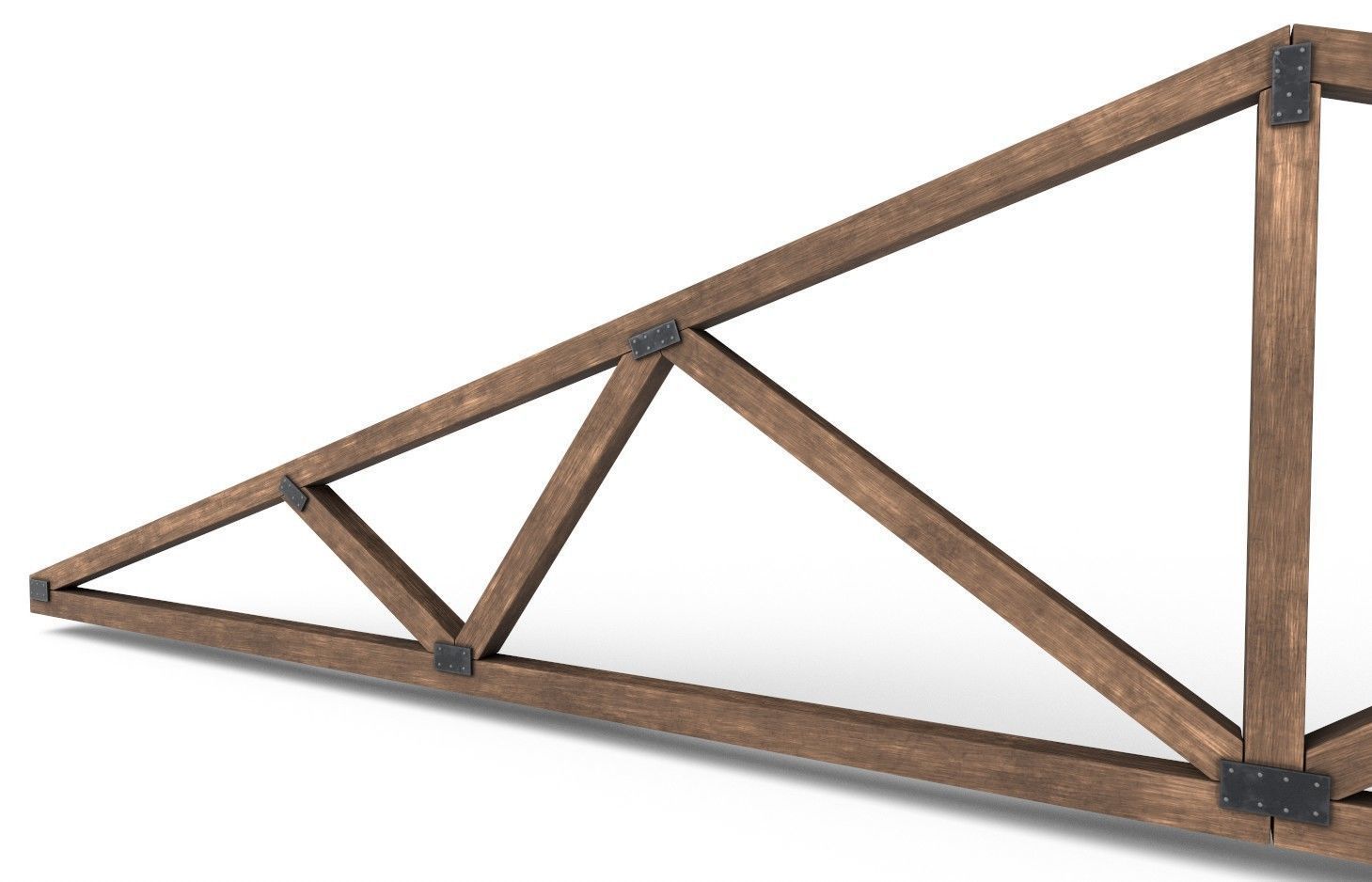 Wooden Trusses M06 Low-poly 3D model_5