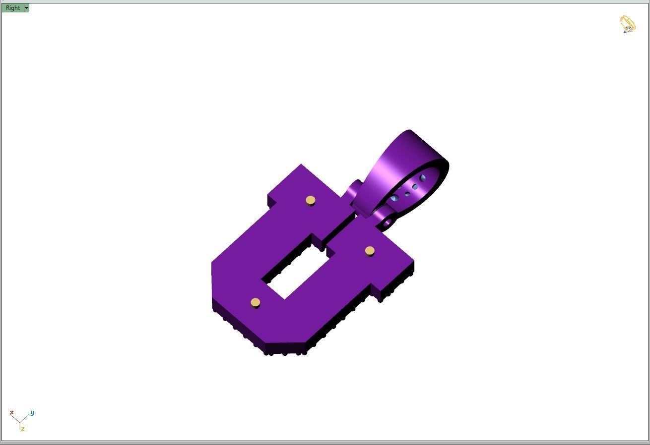 Custom Initial U Letter Diamond Pendant A to Z Alphabet Necklace 3D print model_9