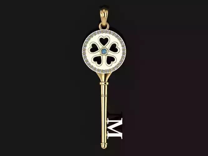 Key pendant letter M