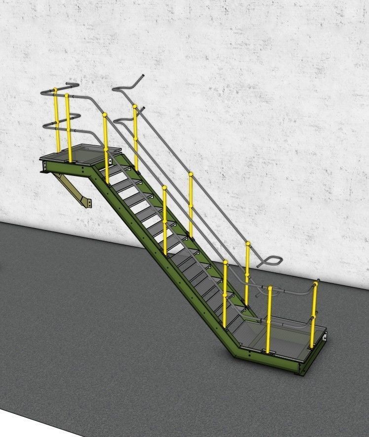 INDUSTRIAL STAIRS COLLECTION 3D model_1