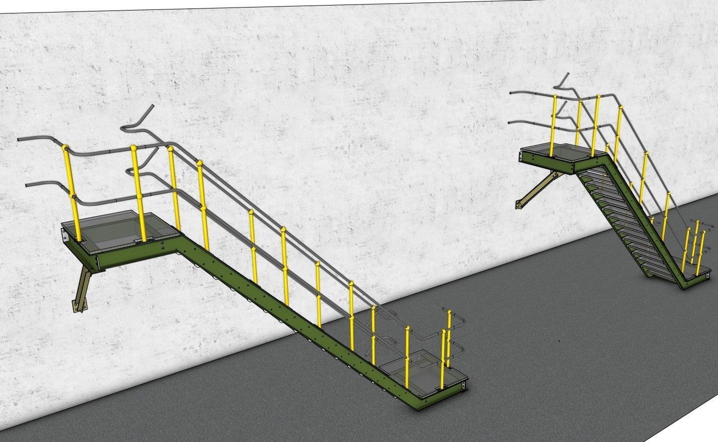 INDUSTRIAL STAIRS COLLECTION 3D model_2