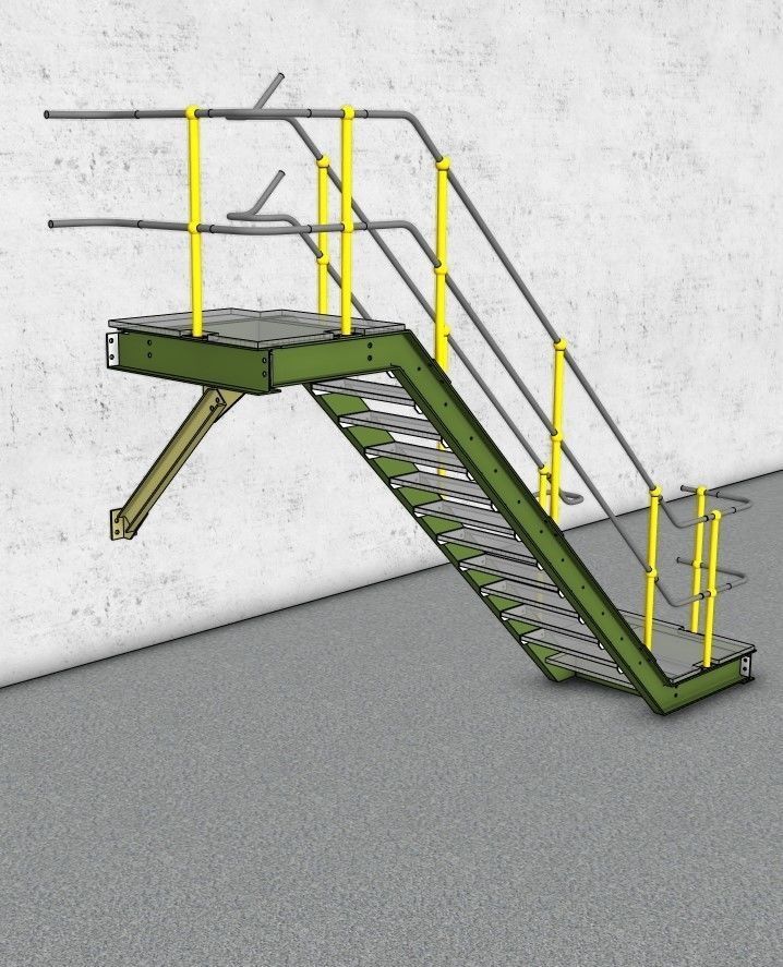INDUSTRIAL STAIRS COLLECTION 3D model_12