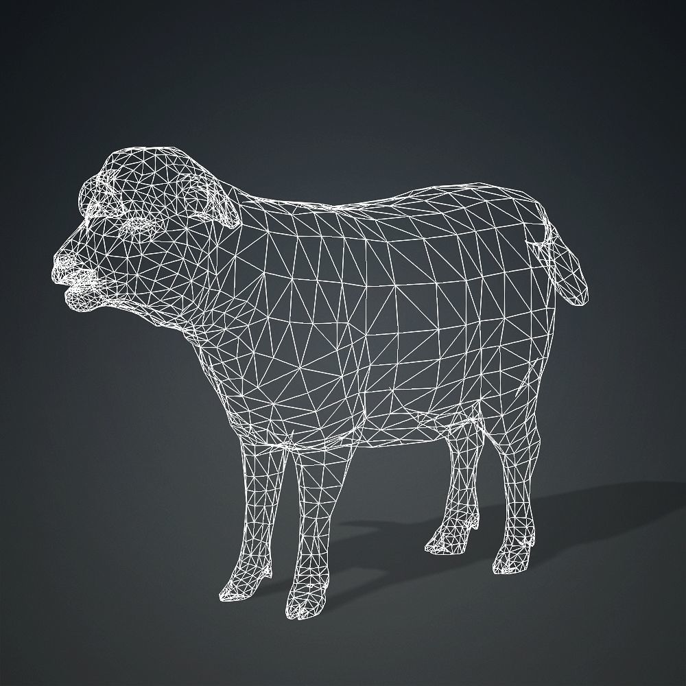 Low poly Sheep Low-poly 3D model_1