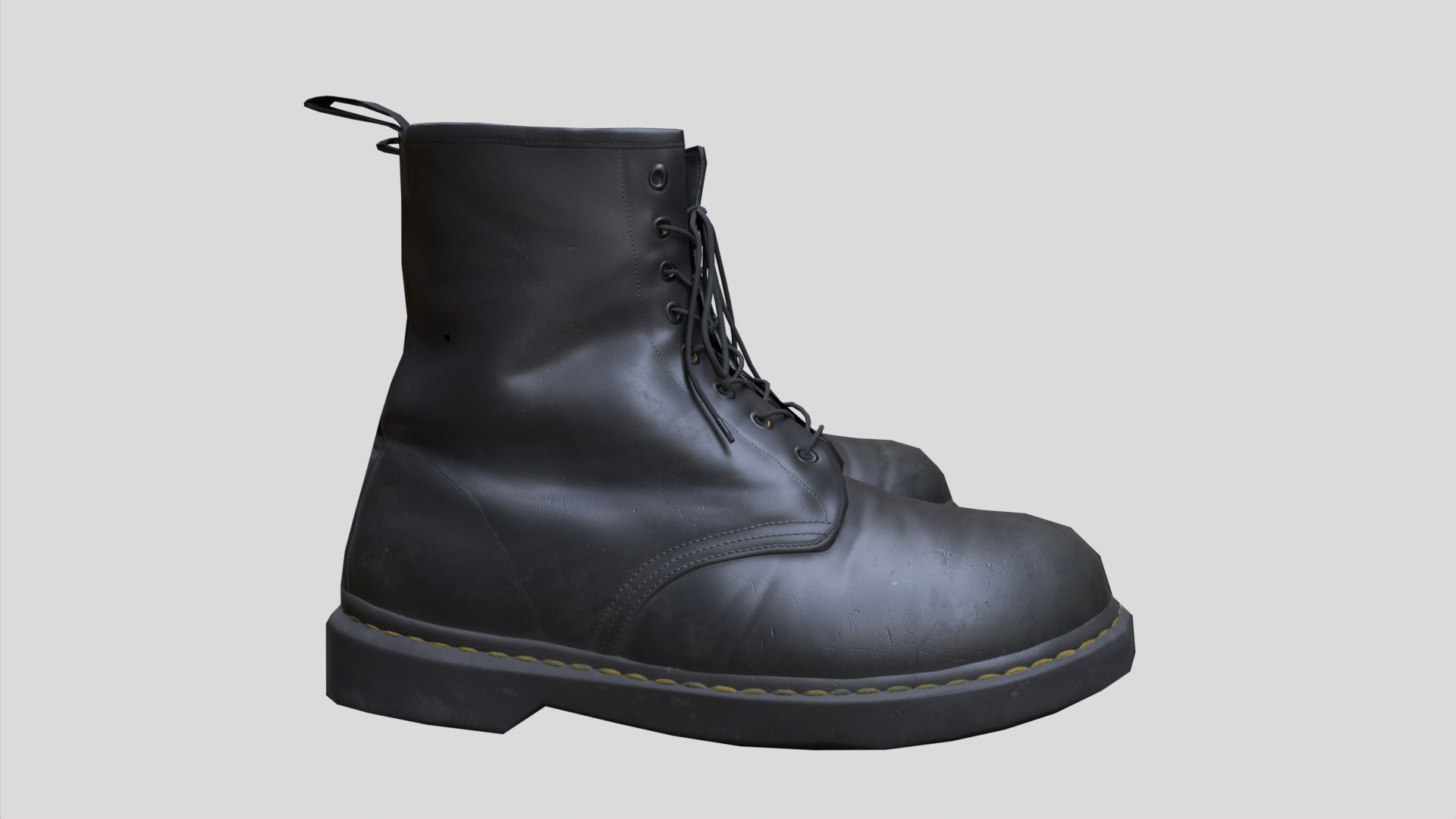 boots dr Martens  Low-poly 3D model_1