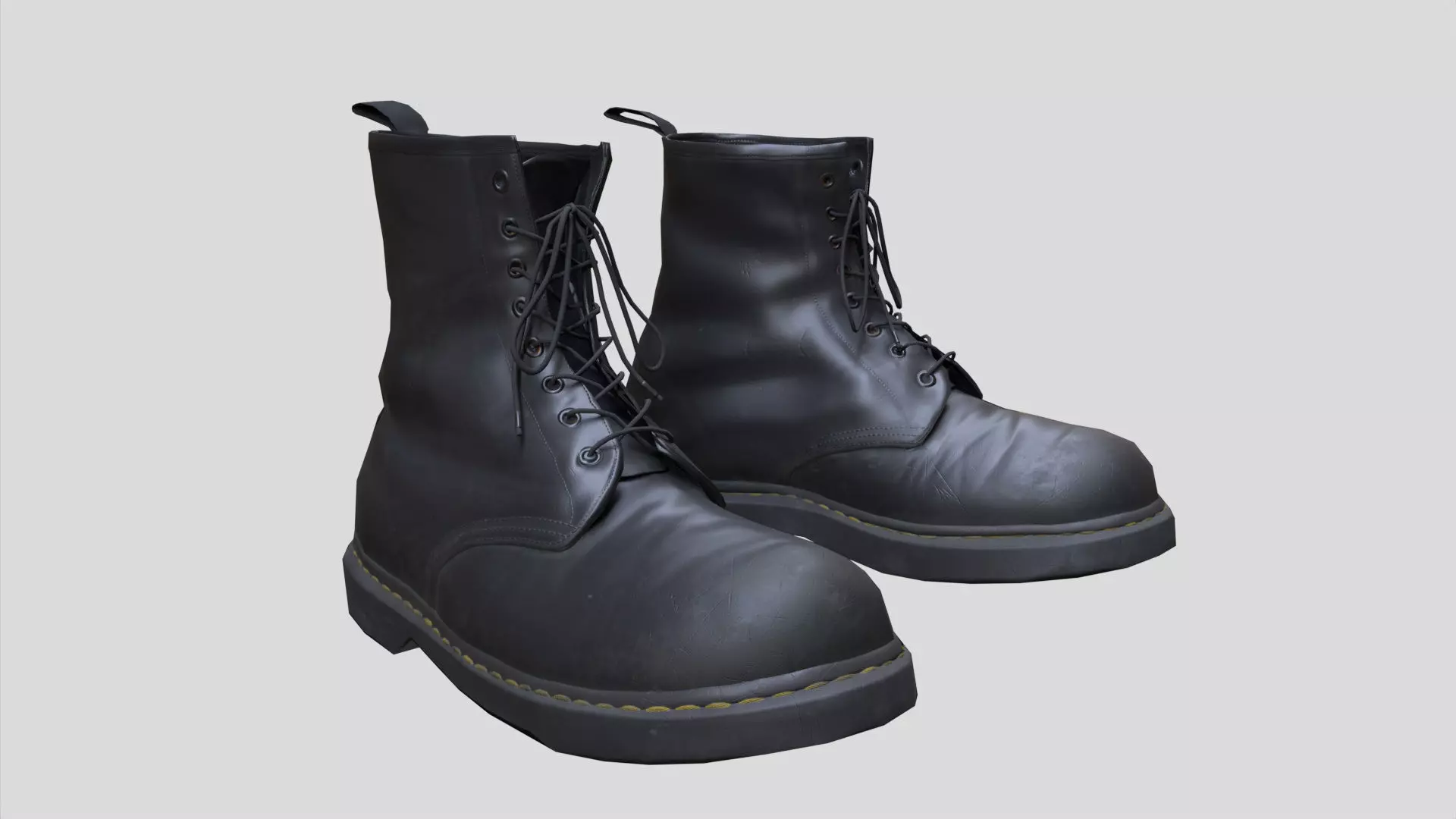 boots dr Martens  Low-poly 3D model_0