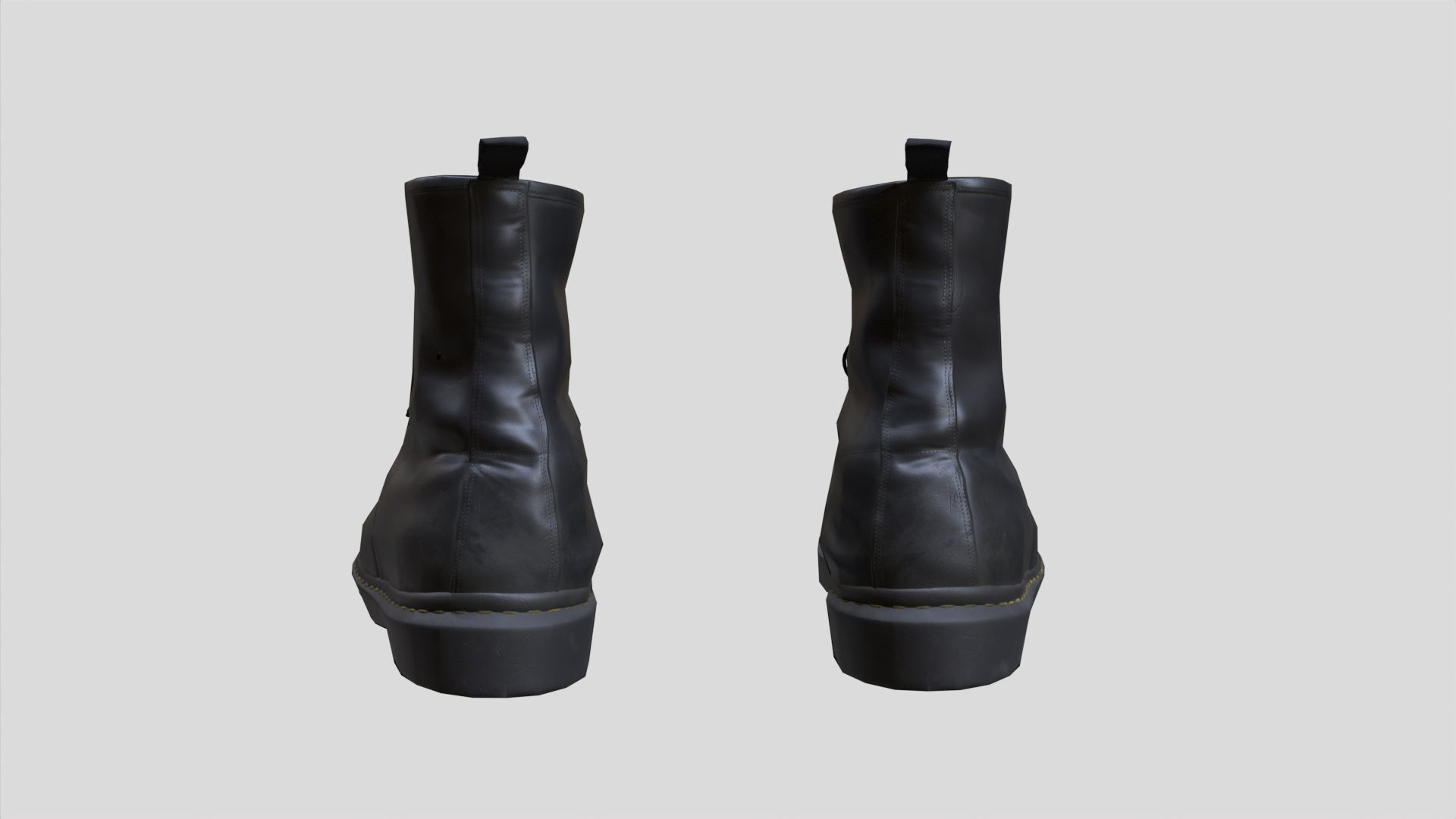 boots dr Martens  Low-poly 3D model_2