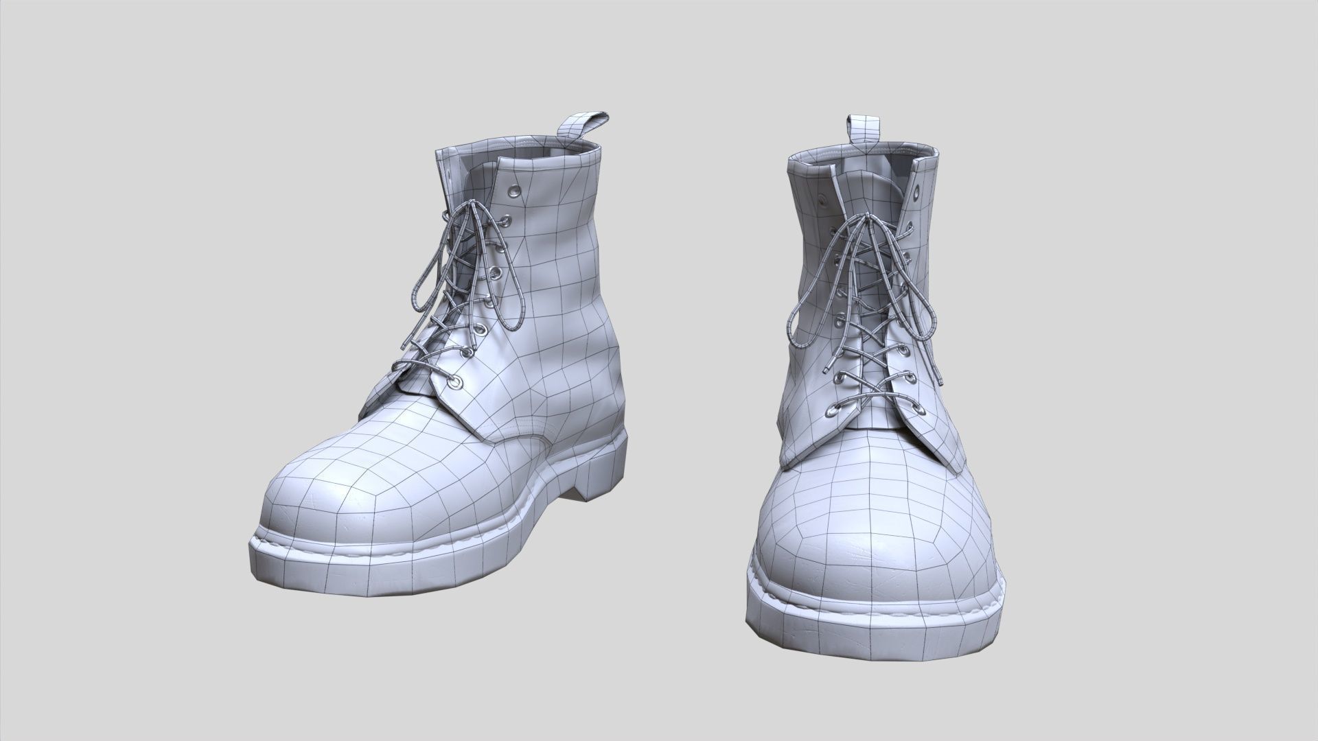 boots dr Martens  Low-poly 3D model_5