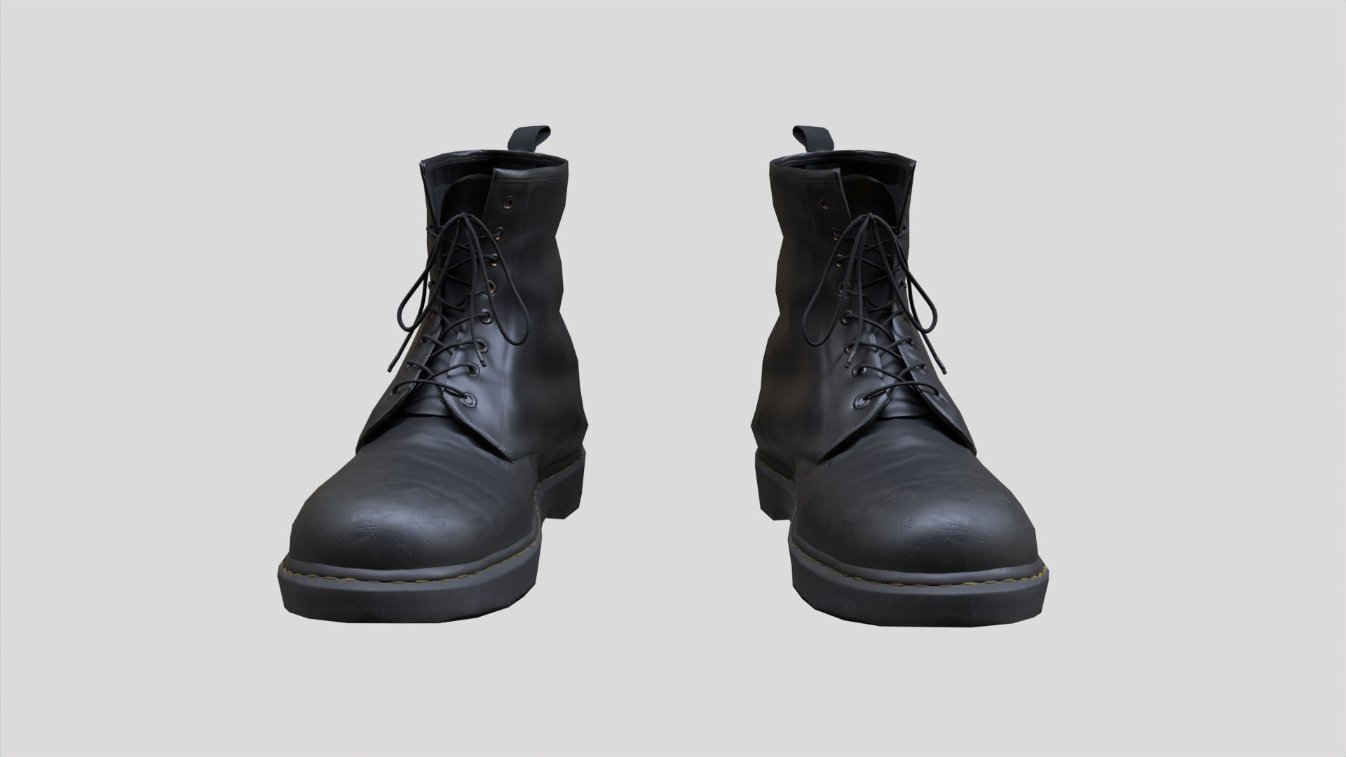 boots dr Martens  Low-poly 3D model_4