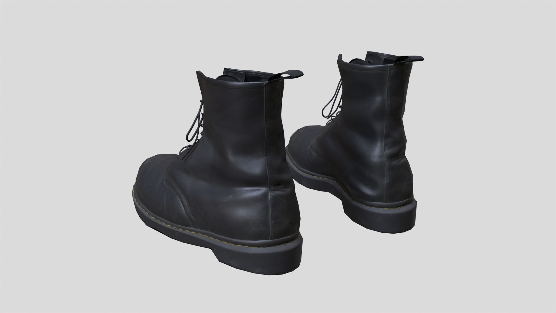 boots dr Martens  Low-poly 3D model_3